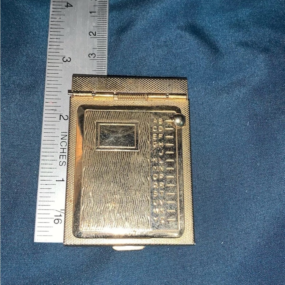vintage miniature address Phone book Metal Mechanical Made in USA